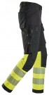 Arbeidsbukse med fireveisstretch, Sort/High-Vis Gul Kl.1 - Snickers® 6335  thumbnail