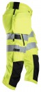 Piratbukse med stretch og hylsterlommer, High-Vis Gul 1/2 - Snickers® 6138 thumbnail