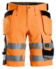 Shorts med stretch og hylsterlommer, High-Vis Oransje Kl.1- Snickers® 6135 thumbnail