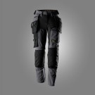 Arbeidsbukse med stretch og avtakbare hylsterlommer for dame, Grå - Snickers® 6217  thumbnail