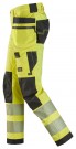 Arbeidsbukse med fireveisstretch & hylsterlommer, High-Vis Gul kl. 2 - Snickers® 6232 thumbnail