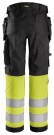 Arbeidsbukse i stretch med hylsterlommer for dame, High-Vis Gul Kl.1 - Snickers® 6734 thumbnail