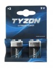 9 V superalkalisk batteri, 2-pk - Tyzon® thumbnail