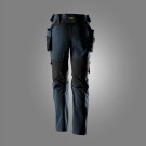 Arbeidsbukse med stretch og avtakbare hylsterlommer for dame, Marineblå - Snickers® 6217 thumbnail