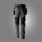 Arbeidsbukse med stretch og avtakbare hylsterlommer for dame, Grå - Snickers® 6217  thumbnail