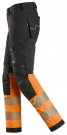 Arbeidsbukse med fireveisstretch, Sort/High-Vis Oransje Kl.1 - Snickers® 6335 thumbnail