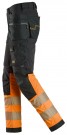Arbeidsbukse med stretch og hylsterlommer, High-Vis Oransje kl. 1 - Snickers® 6231 thumbnail