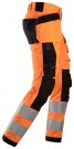 High-Vis Stretchbukse med hylsterlommer, Klasse 2, Oransje - Snickers Workwear 6243 thumbnail