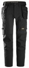 Arbeidsbukse med stretch og hylsterlommer, Svart - Snickers® 6218 thumbnail
