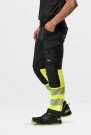 Arbeidsbukse med fireveisstretch, Sort/High-Vis Gul Kl.1 - Snickers® 6335  thumbnail