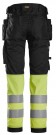 Stretchbukse High-Vis med hylsterlommer, Klasse 1, Snickers 6234  thumbnail