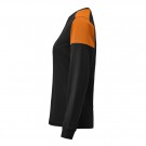 Langermet T-skjorte dame, Sort/Oransje - Prime thumbnail