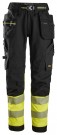 Håndverkerbukse Stretch, HiVis Sort/Gul Kl.1 - Snickers® 6934 thumbnail