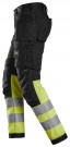 Stretchbukse High-Vis med hylsterlommer, Klasse 1, Snickers 6234  thumbnail