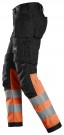 Stretchbukse High-Vis med hylsterlommer, Klasse 1, Snickers 6234  thumbnail