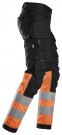 Stretchbukse High-Vis med hylsterlommer, Klasse 1, Snickers 6234  thumbnail