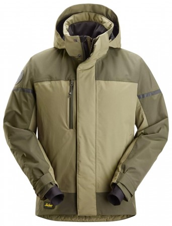 Vinterjakke m/Hette, Khakigrønn - Snickers Workwear 1112