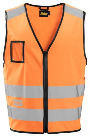 Refleksvest, HiVis Oransje Kl.2 - Snickers® 9153 