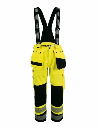 Bukse Full Stretch, HiVis Gul/Sort Kl.2 - Lyngsøe 4WS-5083